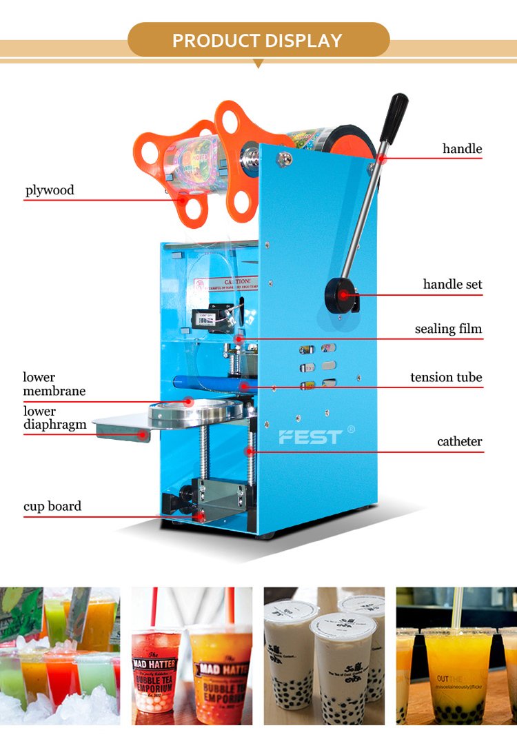 TheLAShop Manual Bubble Tea Cup Sealer Sealing Machine